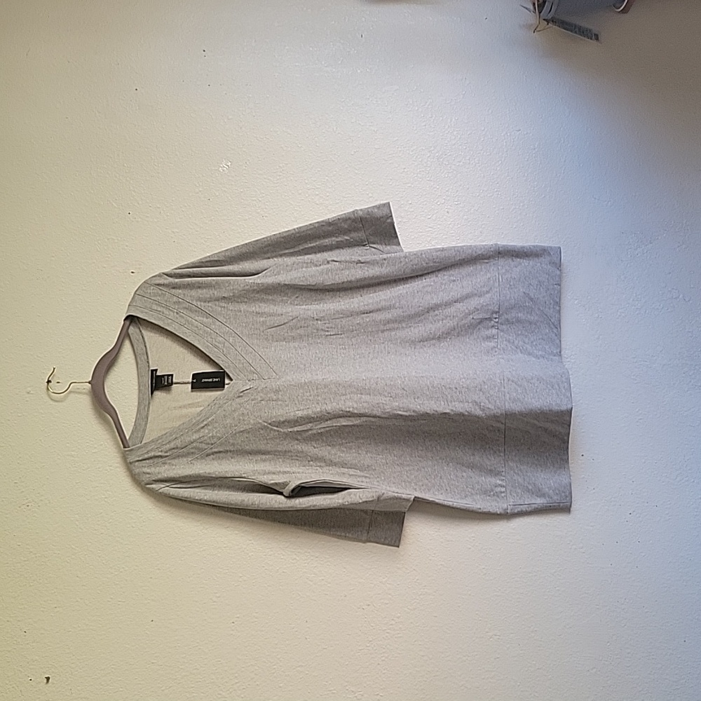 new LANEBRYANT midi dress size 14/16         3/4 sleeves vneck gray